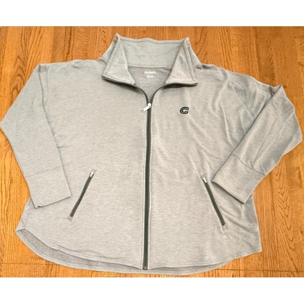 OGIO Men's 4XL Gray Full Zip Jacket Athletic Fleece Performance Zip Up Pockets